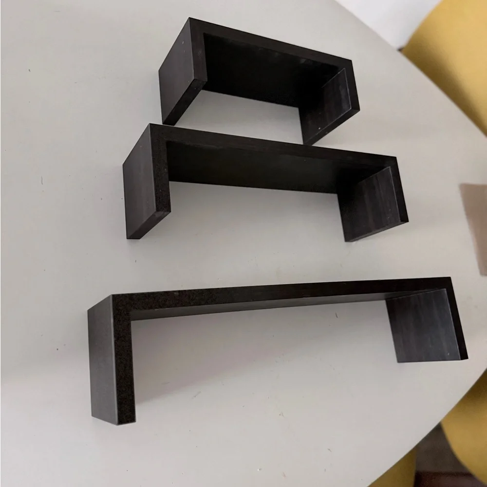 Modern Black Wall Shelf Set